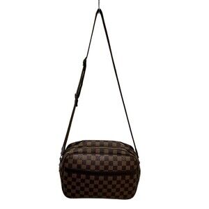 Louis Vuitton Damier Reporter Shoulder Bag Brown